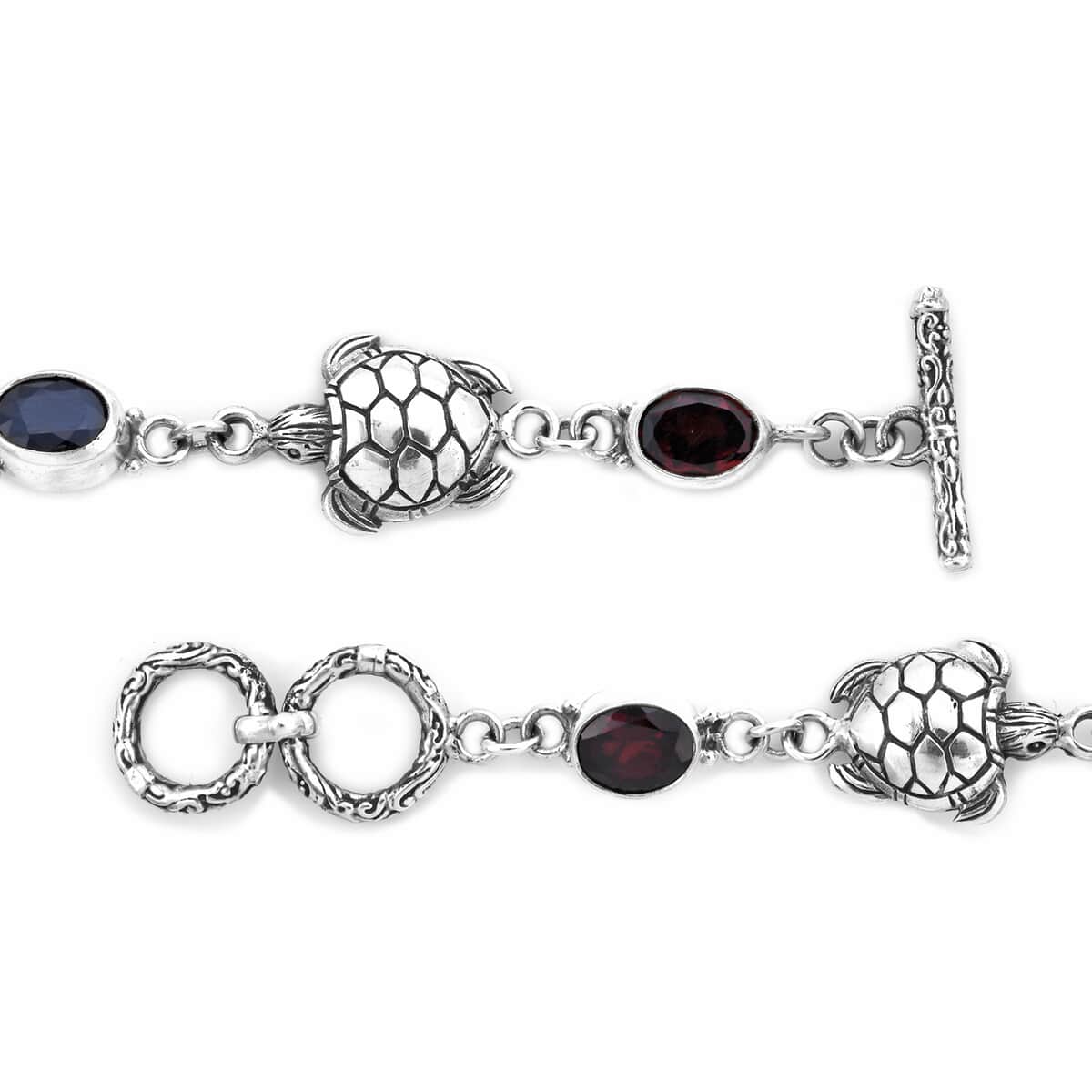 Bali Legacy Niassa Ruby (FF) and Multi Gemstone Bracelet in Sterling Silver (7.50 In) 7.75 ctw image number 3