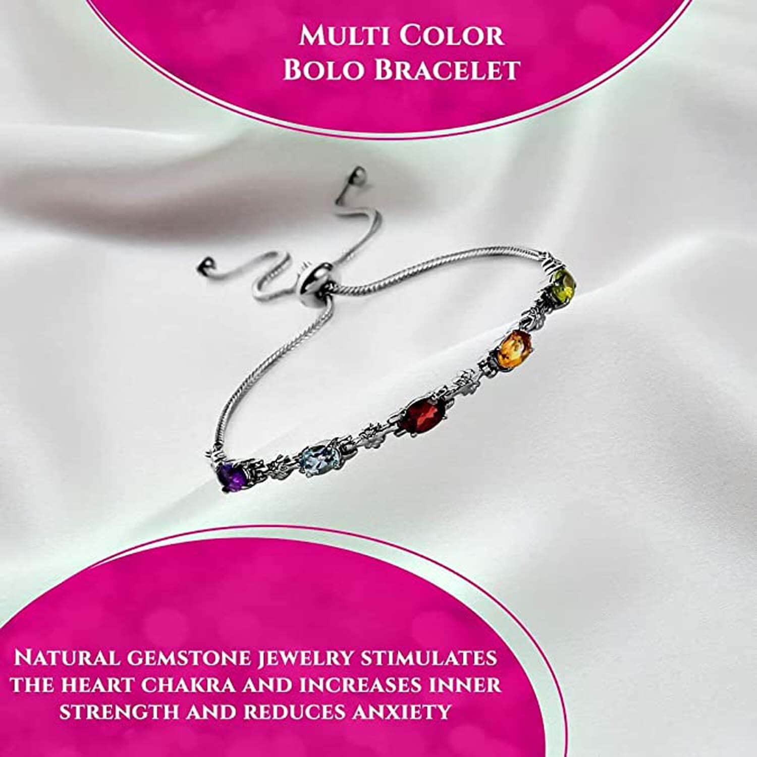 Gemstone store bolo bracelet