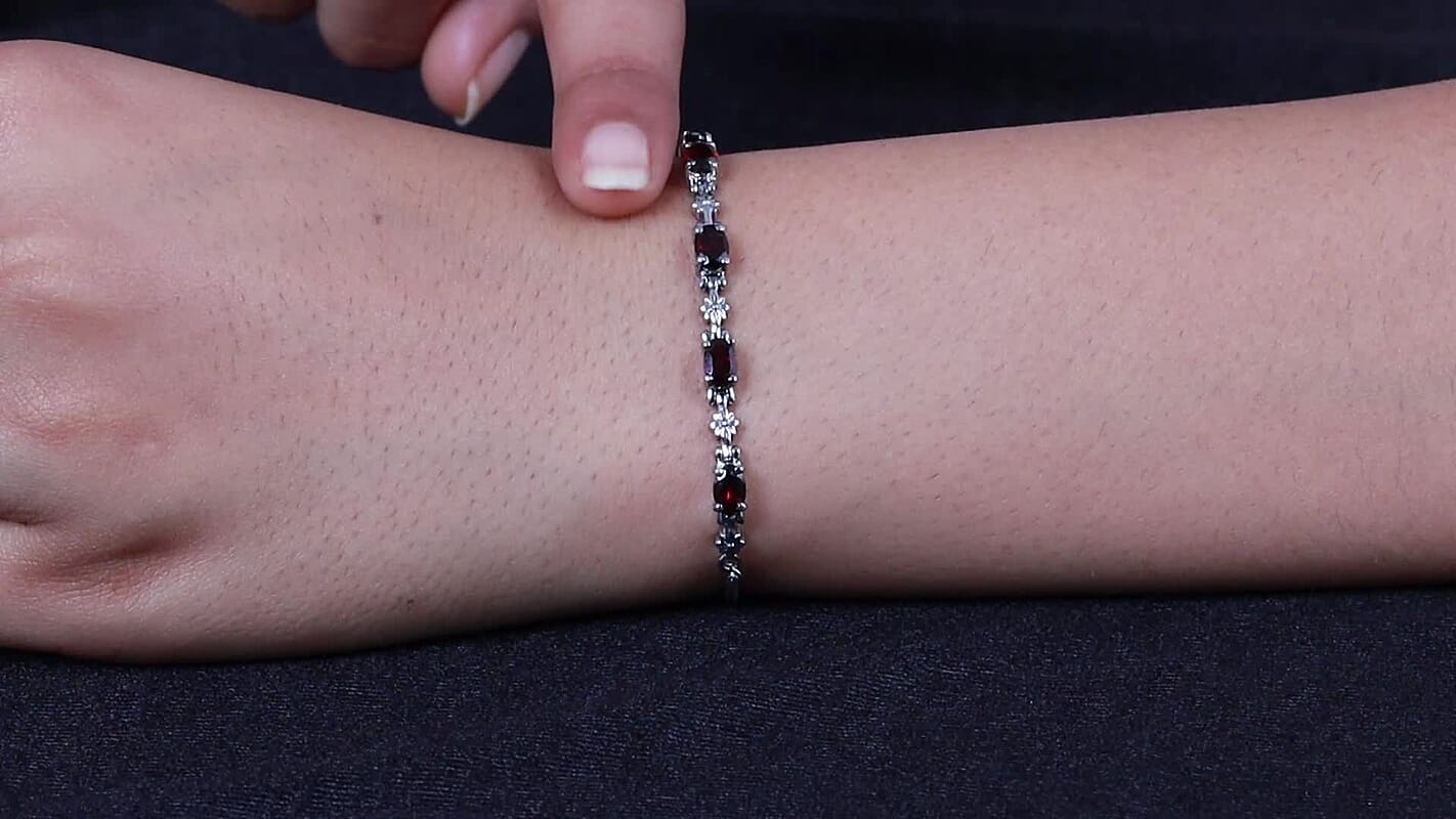 Multi Gemstone Bolo Bracelet in Stainless Steel 2.50 ctw