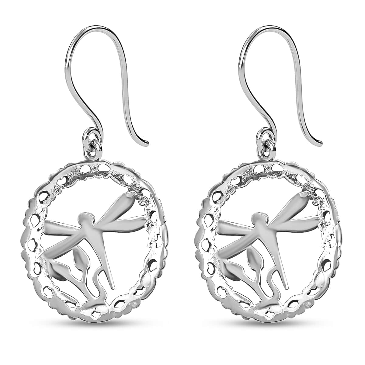 Mother’s Day Gift Bali Legacy Sterling Silver Dragonfly Earrings 4.35 Grams image number 3