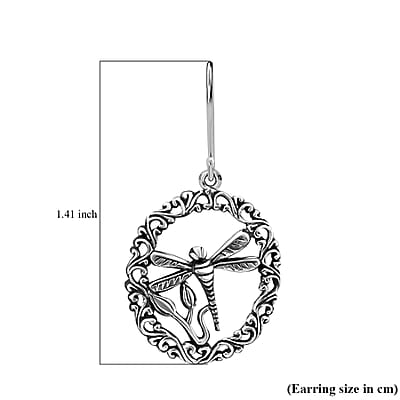 Dragonfly Earrings in Sterling Silver 4.35 Grams