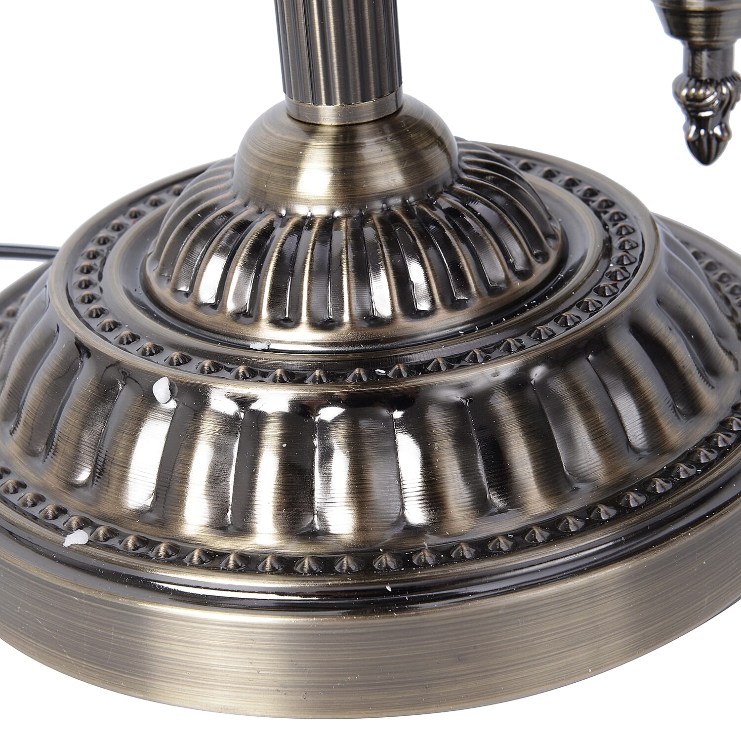 Handcrafted Wavy Pattern Mosaic Turkish Style Table Lamp with Bronze Base (Requires E-12 Bulb)