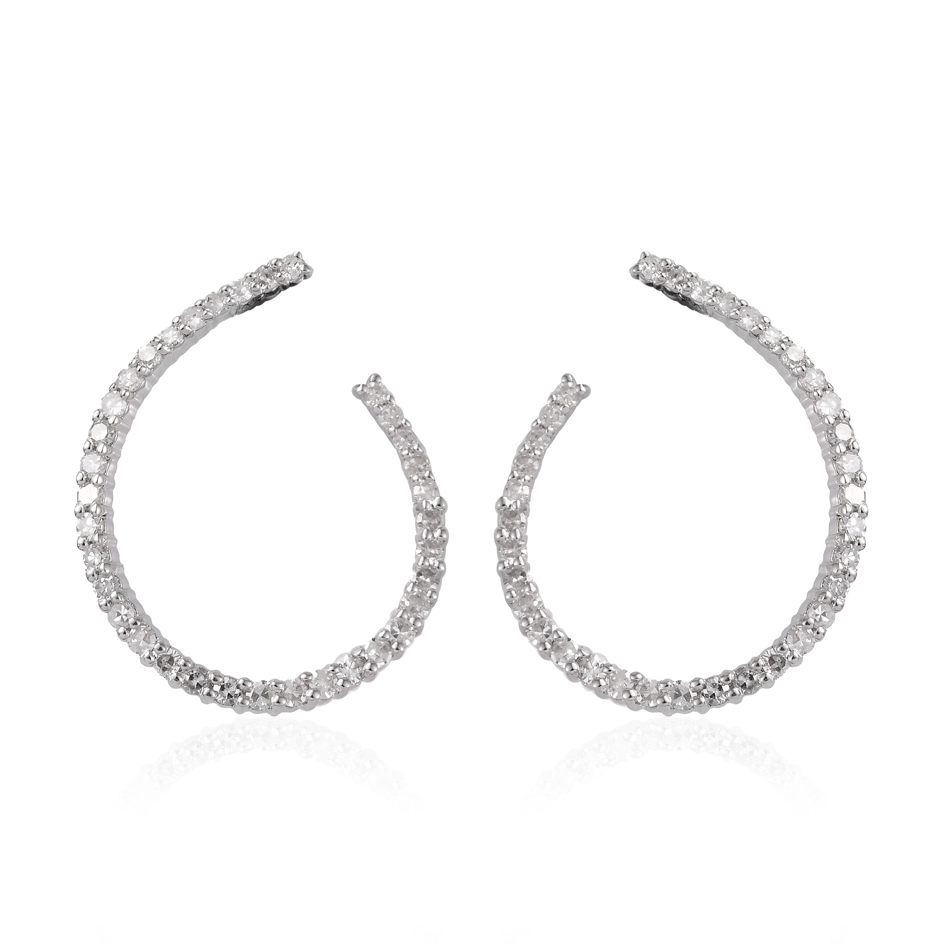 Diamond Earrings in Sterling Silver 1.20 ctw