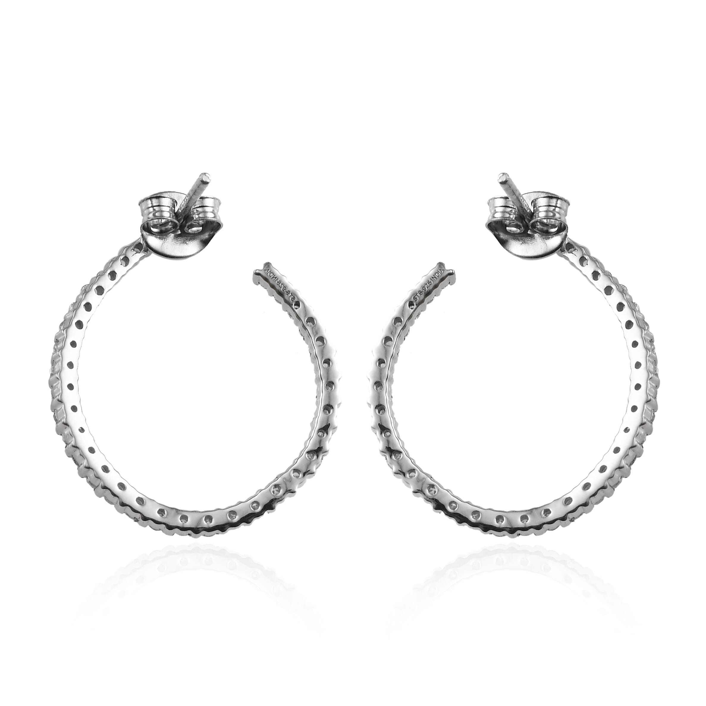 Diamond Earrings in Sterling Silver 1.20 ctw