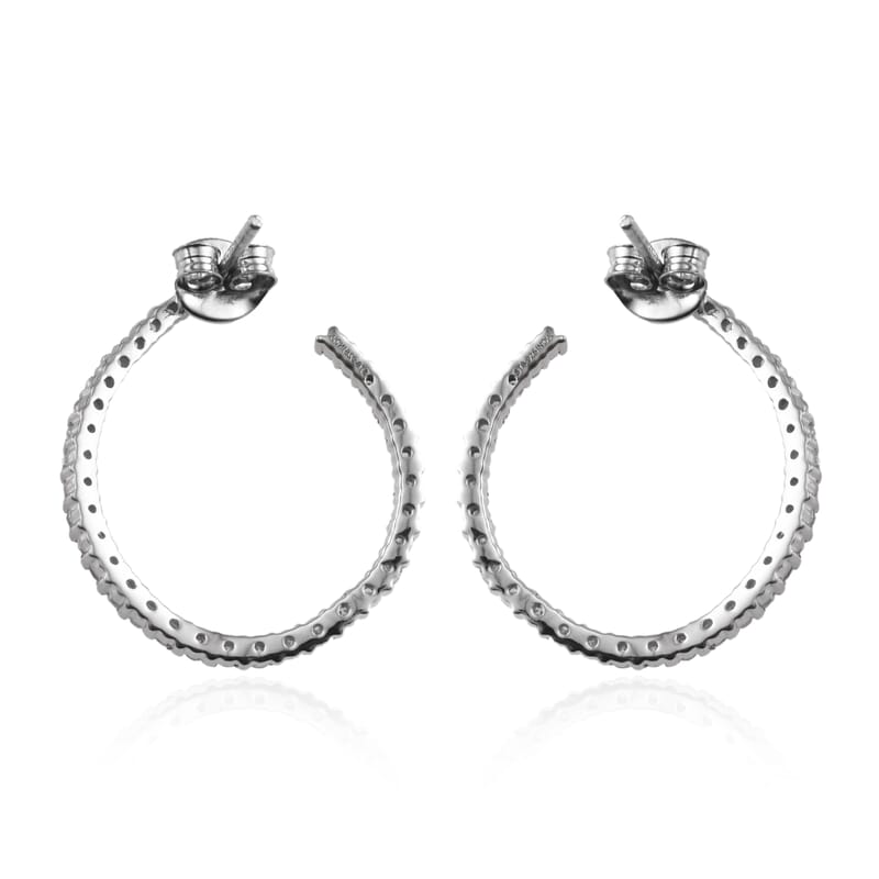 Diamond Earrings in Sterling Silver 1.20 ctw
