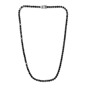 Shungite 18.00 ctw Tennis Necklace in Platinum Over Sterling Silver 18 Inches