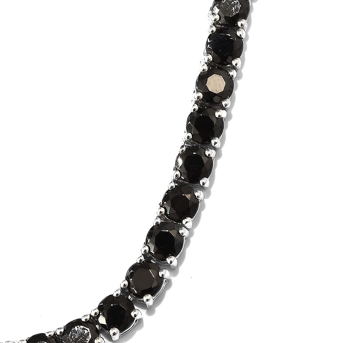 Shungite 18.00 ctw Tennis Necklace in Platinum Over Sterling Silver 18 Inches