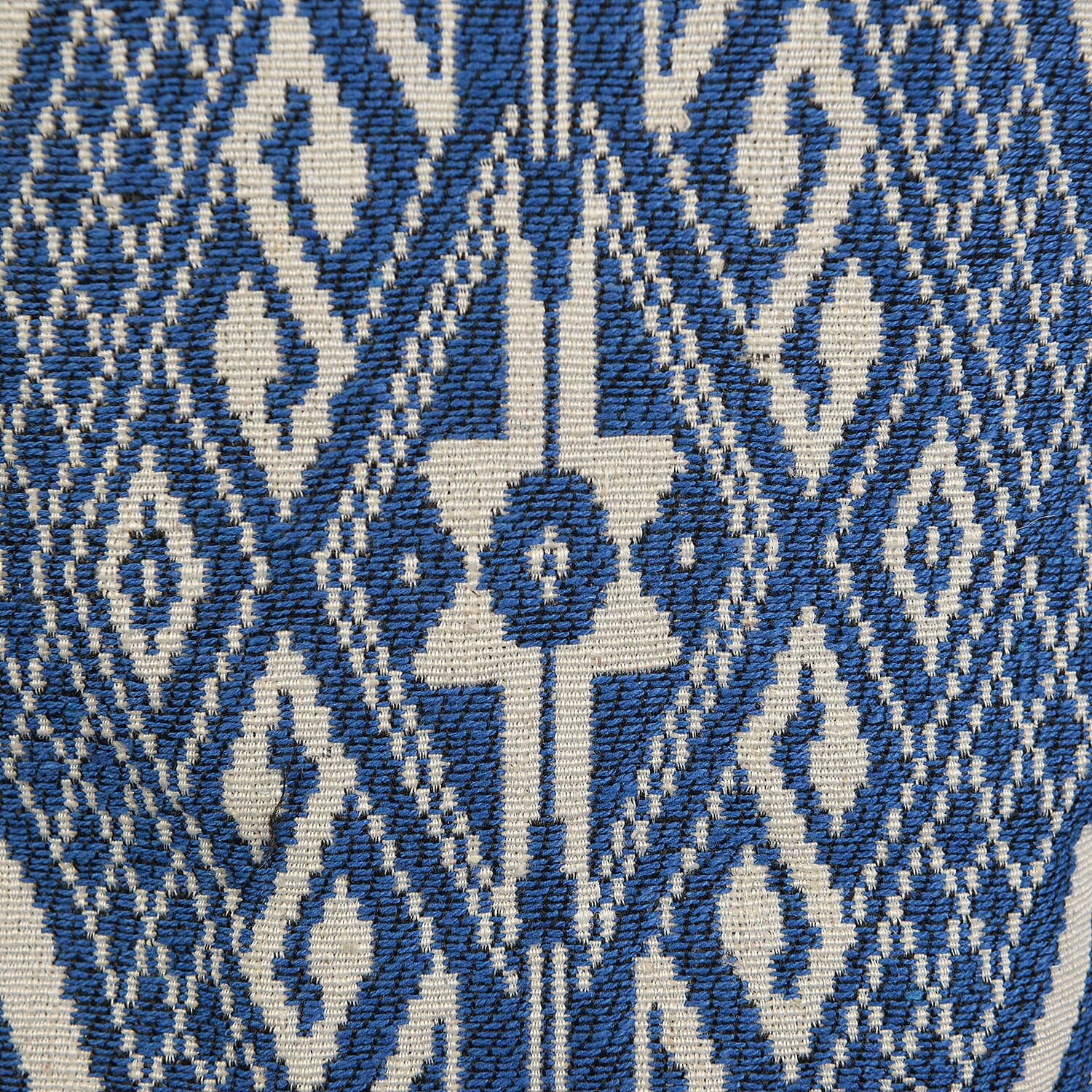 Blue Geometric Woven Vest- S (Polyester/Cotton)
