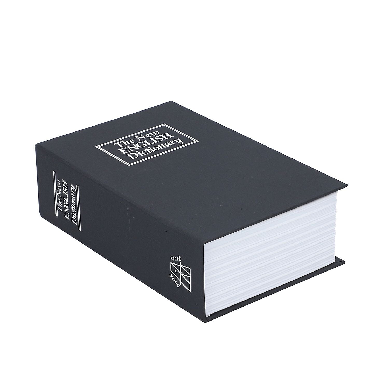 Small Dictionary Diversion Secret Hidden Book Safe with Key Lock - Black