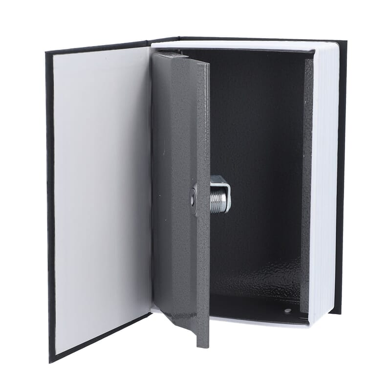Small Dictionary Diversion Secret Hidden Book Safe with Key Lock - Black