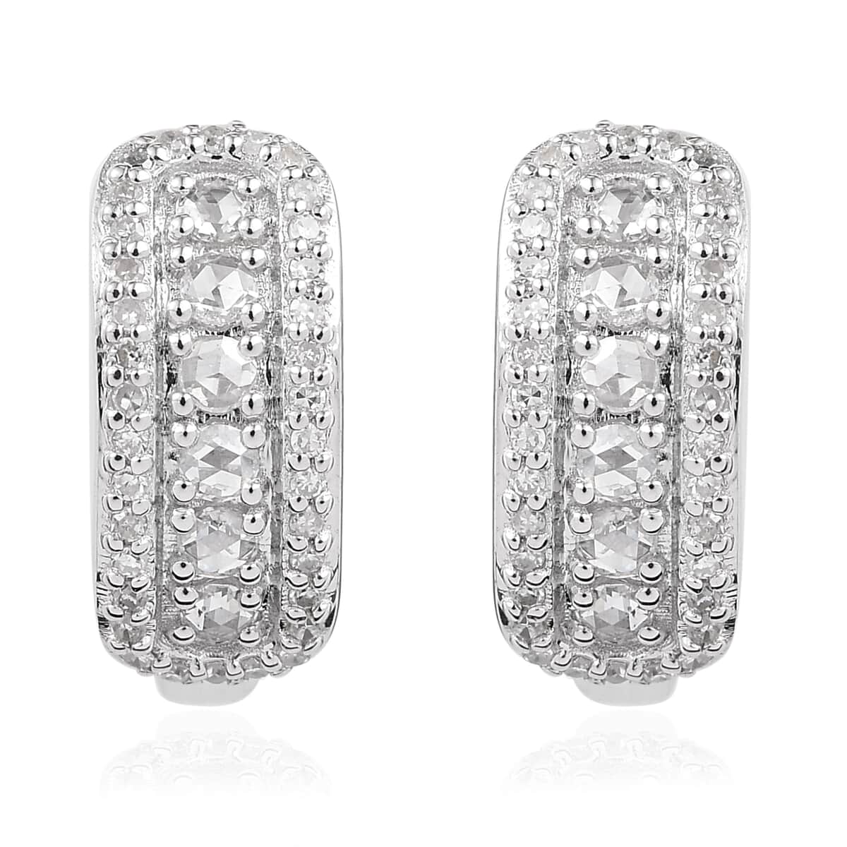 Diamond Earrings in Sterling Silver 0.65 ctw image number 0