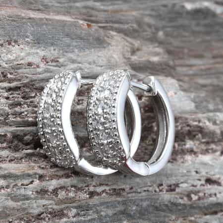 0.63 ctw Diamond Earrings in Sterling Silver image number 1