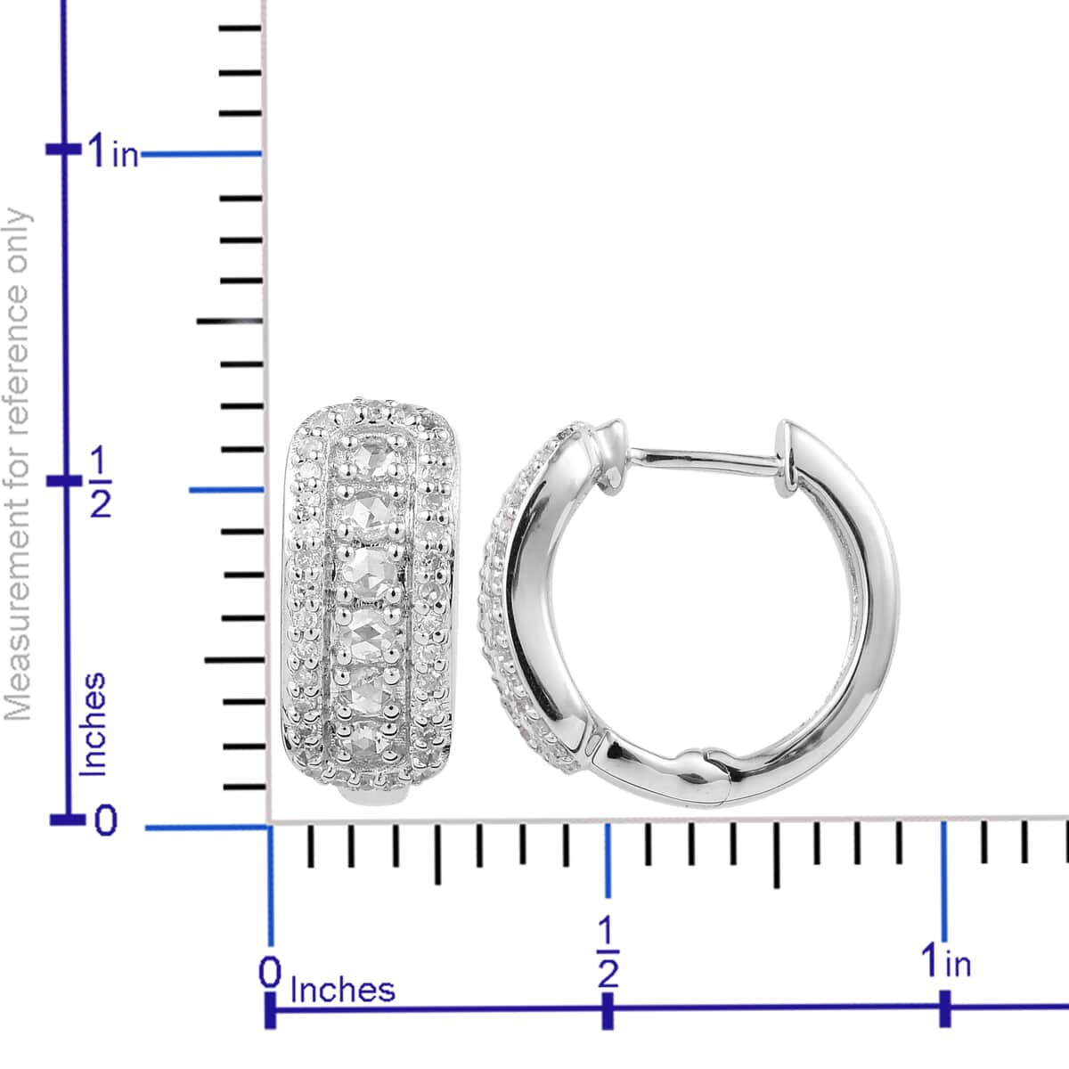 Diamond Earrings in Sterling Silver 0.65 ctw image number 3