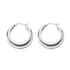 Hematite Earrings in Black Oxidized Stainless Steel, Hematite Hoops For Women  2.00 ctw image number 3