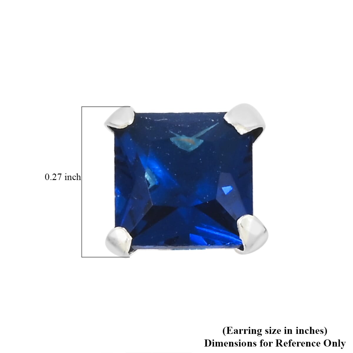 Simulated Blue and Green Daimond Drop Earrings in Rhodium Over Sterling Silver 2.20 ctw image number 4