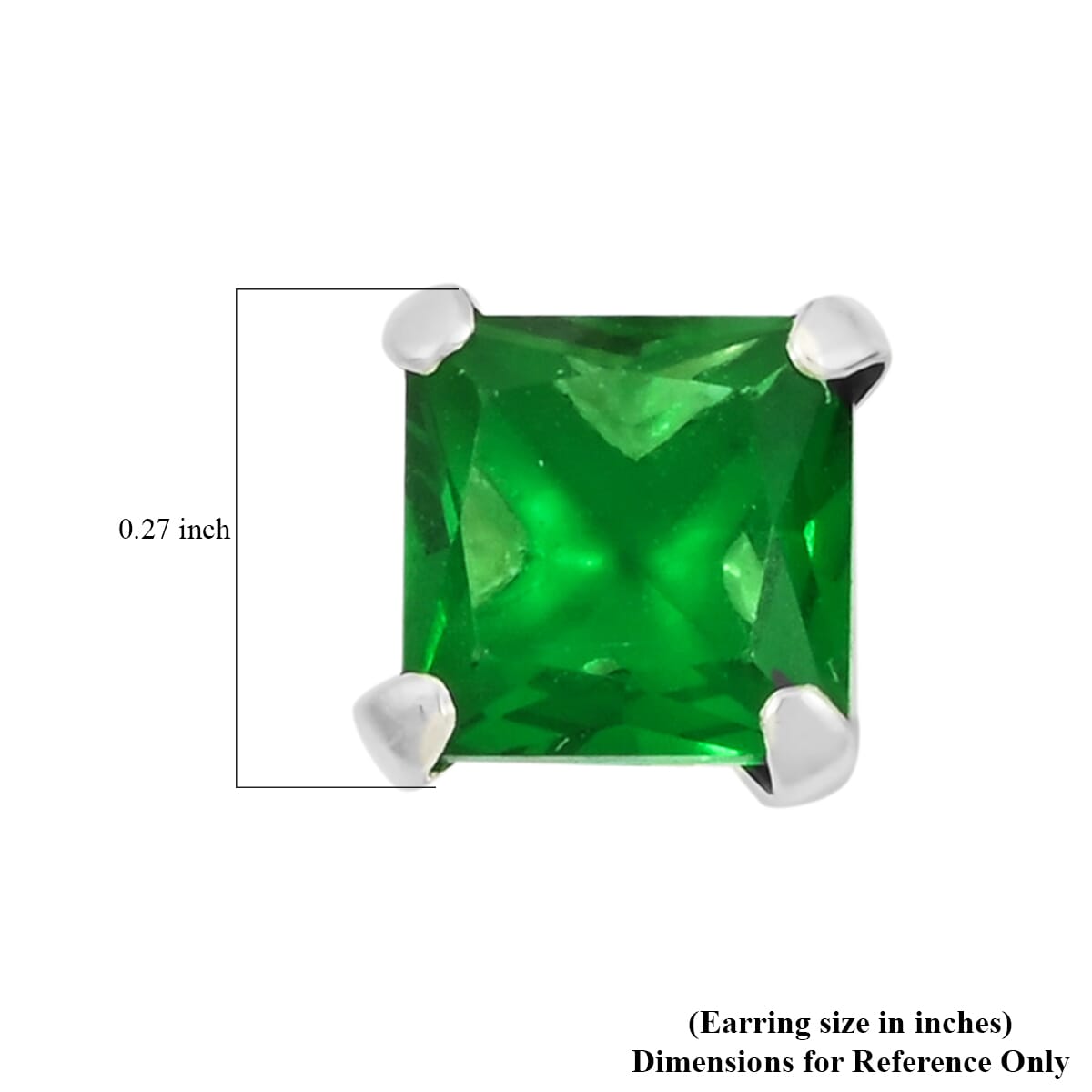 Simulated Blue and Green Daimond Drop Earrings in Rhodium Over Sterling Silver 2.20 ctw image number 7