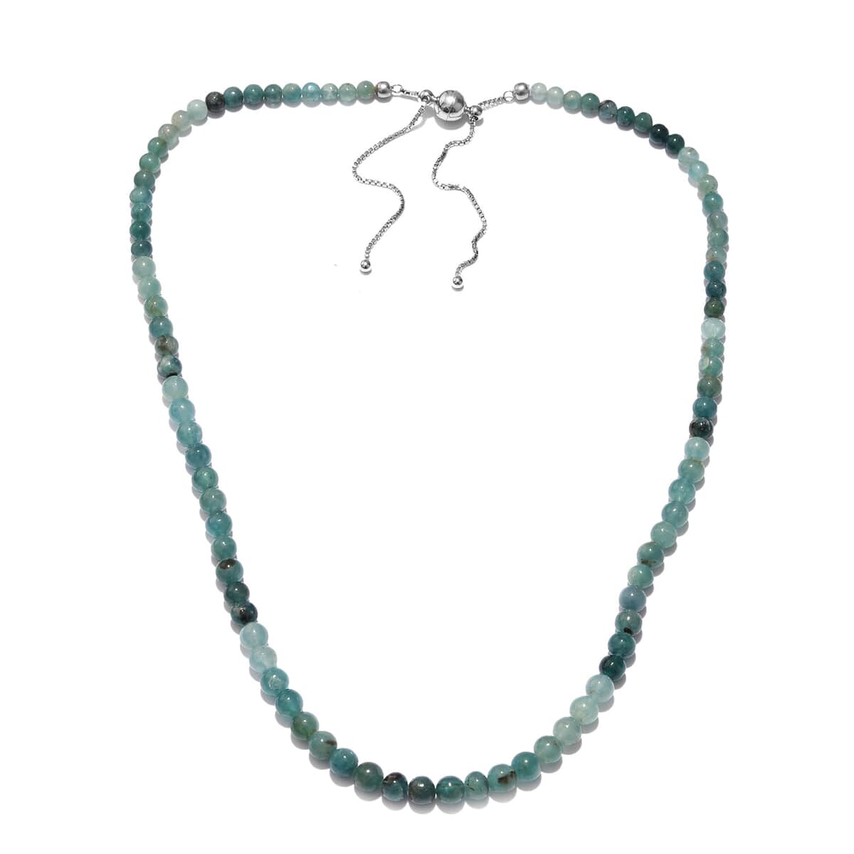 Shades of Grandidierite Beaded Bolo Necklace in Platinum Over Sterling Silver 113.00 ctw  image number 0
