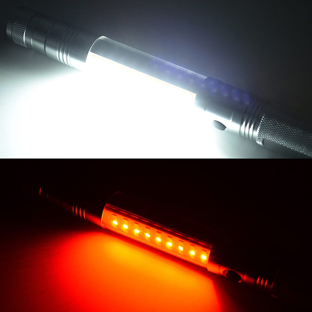 Silver Multifunction LED Flex Flash Torch (3xAAA Not Included, 3xLR44 Included) image number 1