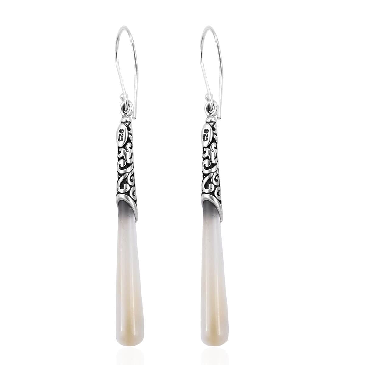 Mother’s Day Gift Mother of Pearl Drop Earrings in Sterling Silver image number 3