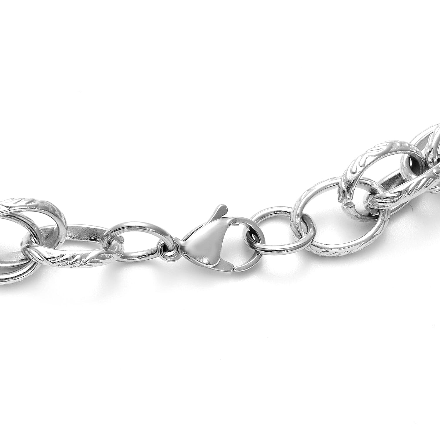 Singapore Link Bracelet (7.50 in) and Necklace 20 Inches in Stainless Steel