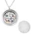 Simulated Multi Gemstone Interchangeable Pendant Necklace 20 Inches in Stainless Steel image number 0
