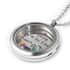 Simulated Multi Gemstone Interchangeable Pendant Necklace 20 Inches in Stainless Steel image number 3