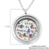 Simulated Multi Gemstone Interchangeable Pendant Necklace 20 Inches in Stainless Steel image number 5