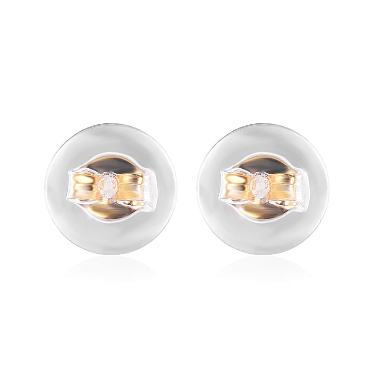 Set of 9 Silicone Round Ear Nut in 14K Yellow Gold and Rose Gold Over & Sterling Silver image number 4