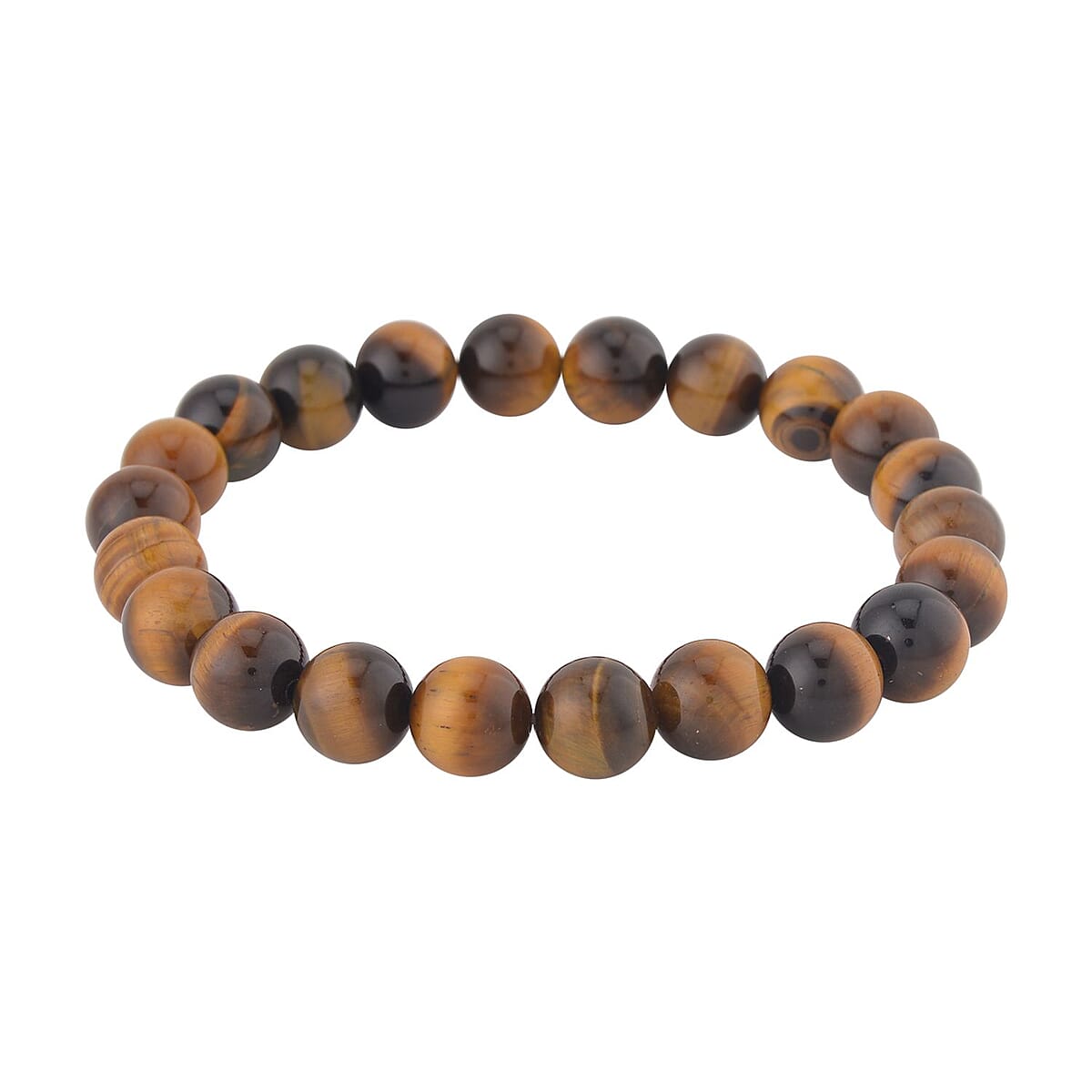 Set of 5 Tigers Eye, Chroma, Faux Leather, Men's Bracelets (Adjustable, Stretch) 154.00 ctw image number 2