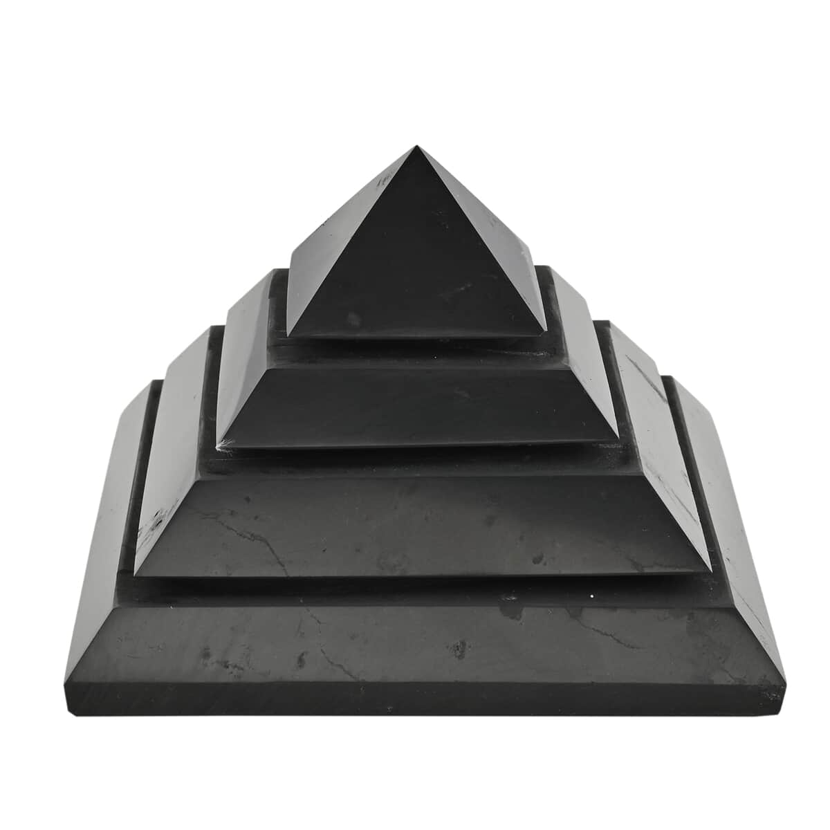 Shungite Sakkara Pyramid 8cm Approximately 1561.00 ctw image number 1