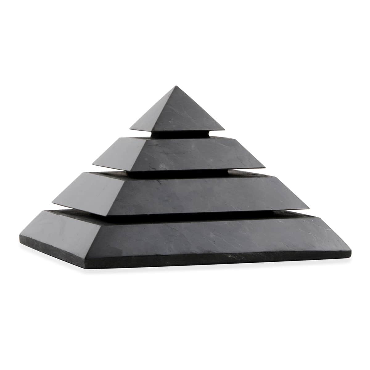 Shungite Sakkara Pyramid 8cm Approximately 1561.00 ctw image number 3