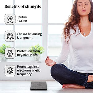 Shungite Square Tile 10cm Approx. 788.00 ctw