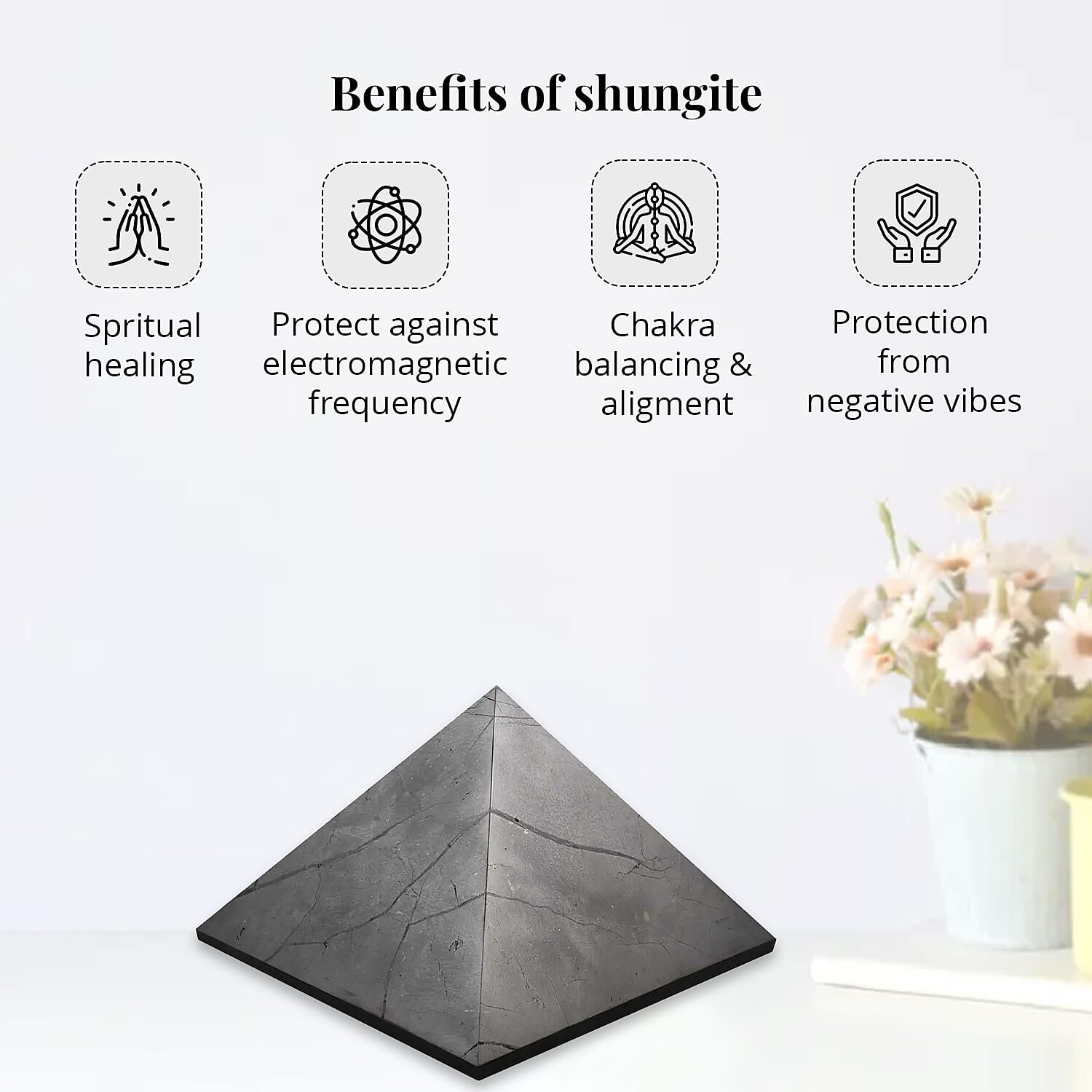 Shungite Pyramid 20cm Approximately 24493.00 ctw