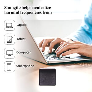 Authentic Polished Smooth Edge Shungite Cube 5cm Approx. 1870.00 ctw, Black Stone Small Decor For Home Office Kitchen Tabletop Desks