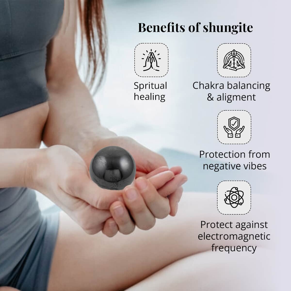 Sphere Shape Shungite 100 mm Approximately 10886.00 ctw, Decorative Shungite Sphere, Home Decor Items, Decoration Items image number 1