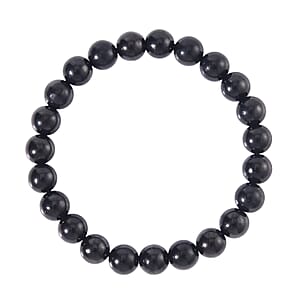 Shungite Round Beaded Stretch Bracelet 113.00 ctw