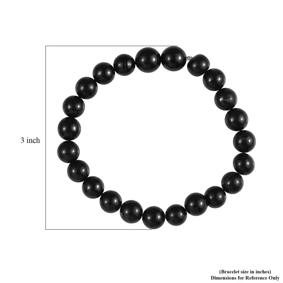 Shungite 8mm Beaded Stretch Bracelet 113.00 ctw image number 6