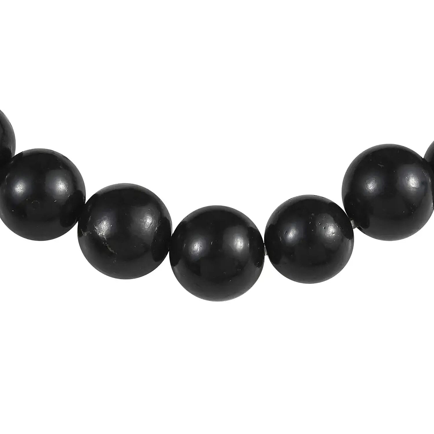 Shungite 8mm Beaded Stretch Bracelet 90.00 ctw