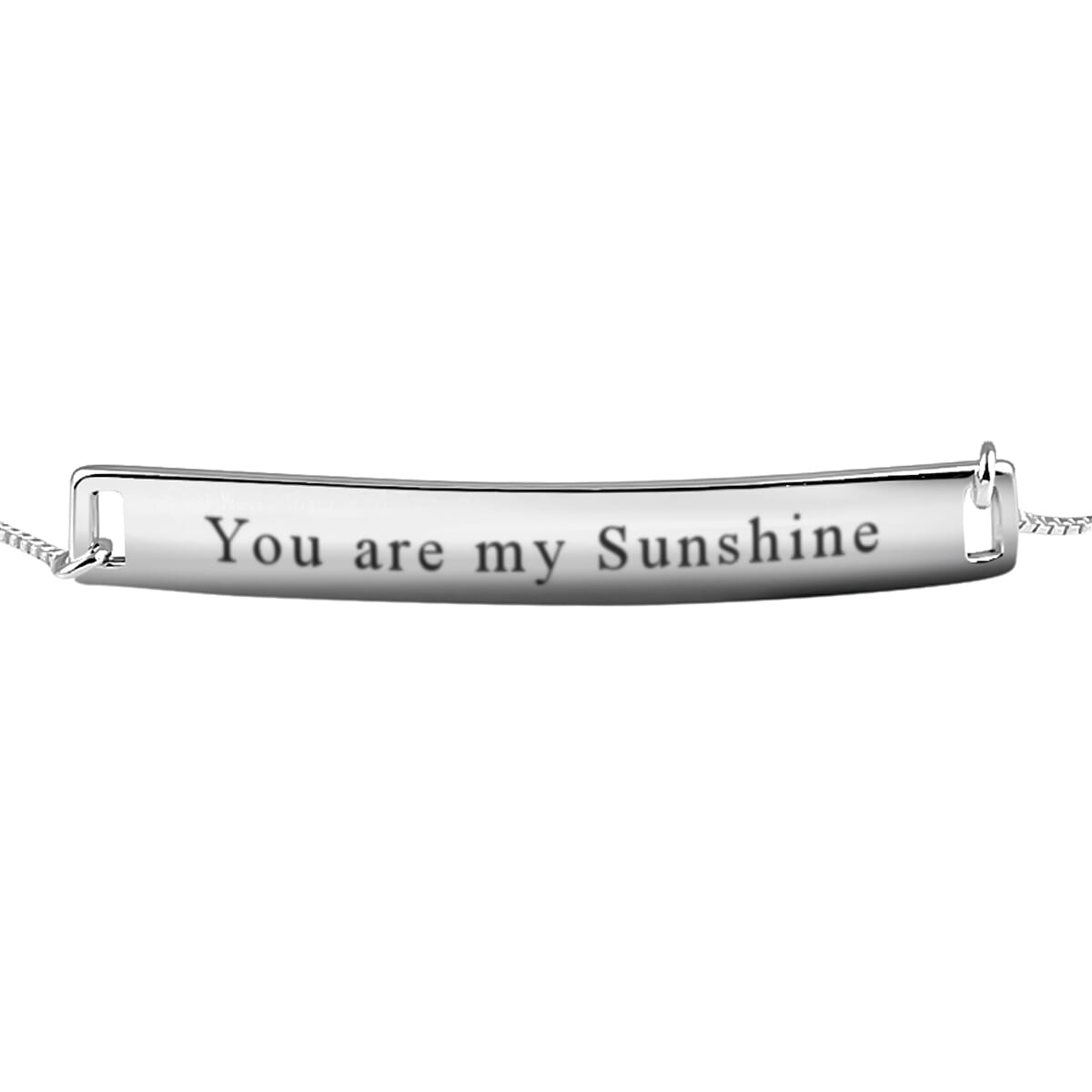 Sterling Silver You are My Sunshine Bar Bolo Bracelet 3.80 Grams image number 1