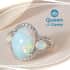 Premium Ethiopian Welo Opal and Natural White Zircon Ring in Platinum Over Sterling Silver (Size 6.0) 5.00 ctw image number 1