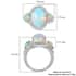 Premium Ethiopian Welo Opal and Natural White Zircon Ring in Platinum Over Sterling Silver (Size 6.0) 5.00 ctw image number 6