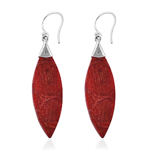 Sponge Coral Earrings in Sterling Silver, Silver Solitaire Earrings, Beach Fashion Jewelry