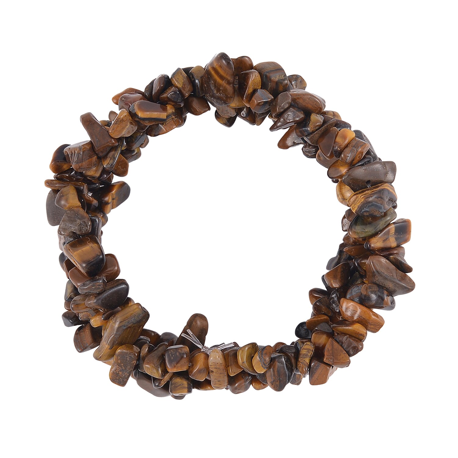 Yellow Tiger's Eye Chips Stretch Bracelet and Earrings and Toggle Clasp Necklace (18.00 In) in Black Oxidized Stainless Steel 928.15 ctw