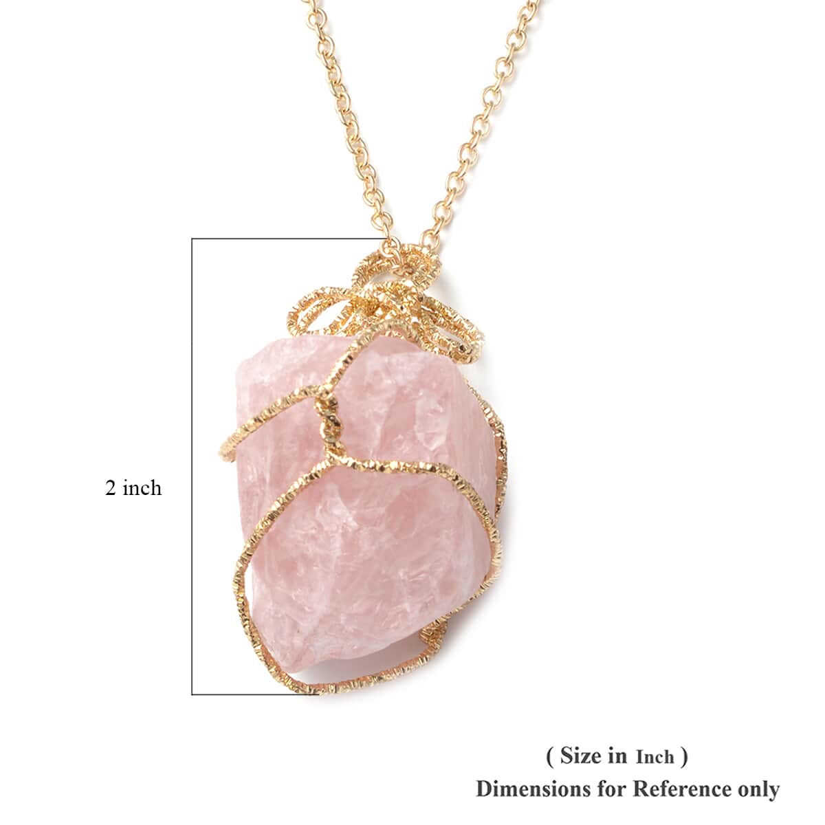 Set of 2 Amethyst and Galilea Rose Quartz Wire Wrapped Pendants Necklace 24 Inches in Goldtone 230.00 ctw  image number 4