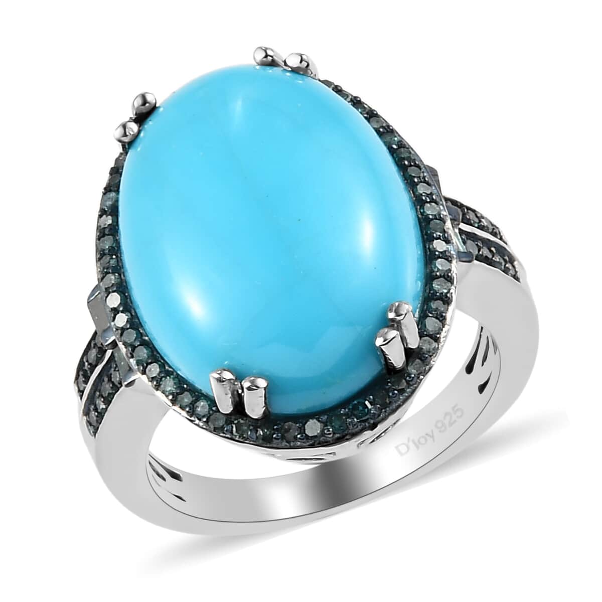 Rare turquoise light blue with natural sapphire 2024 stones platinum over 925