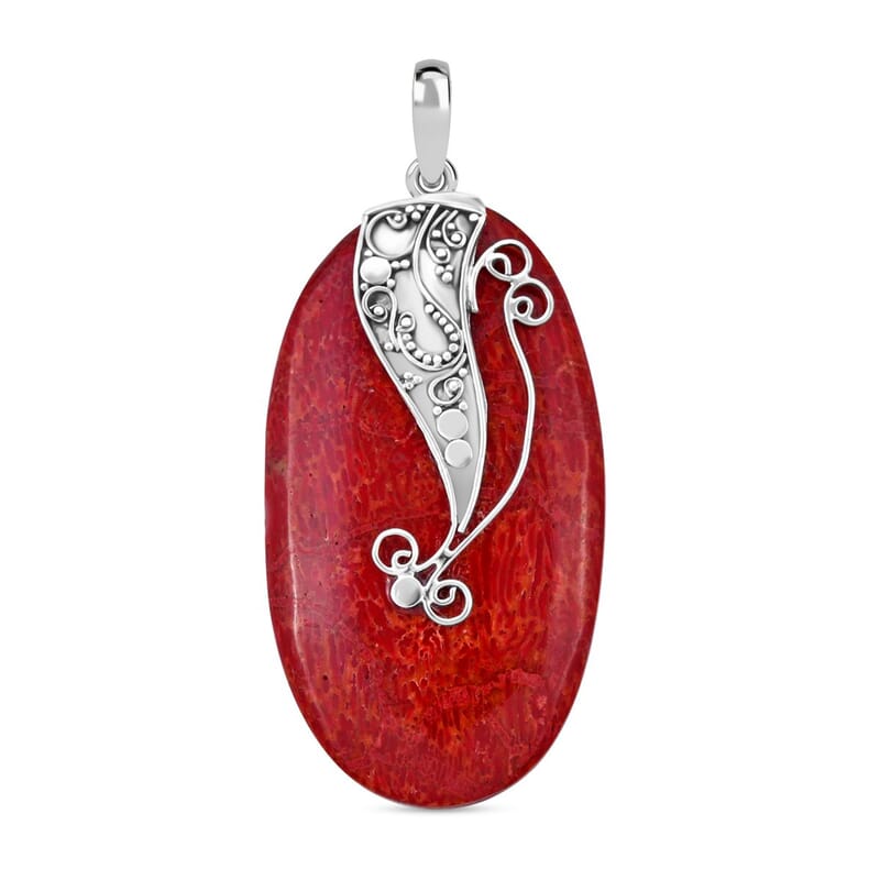Sponge Coral Pendant in Sterling Silver