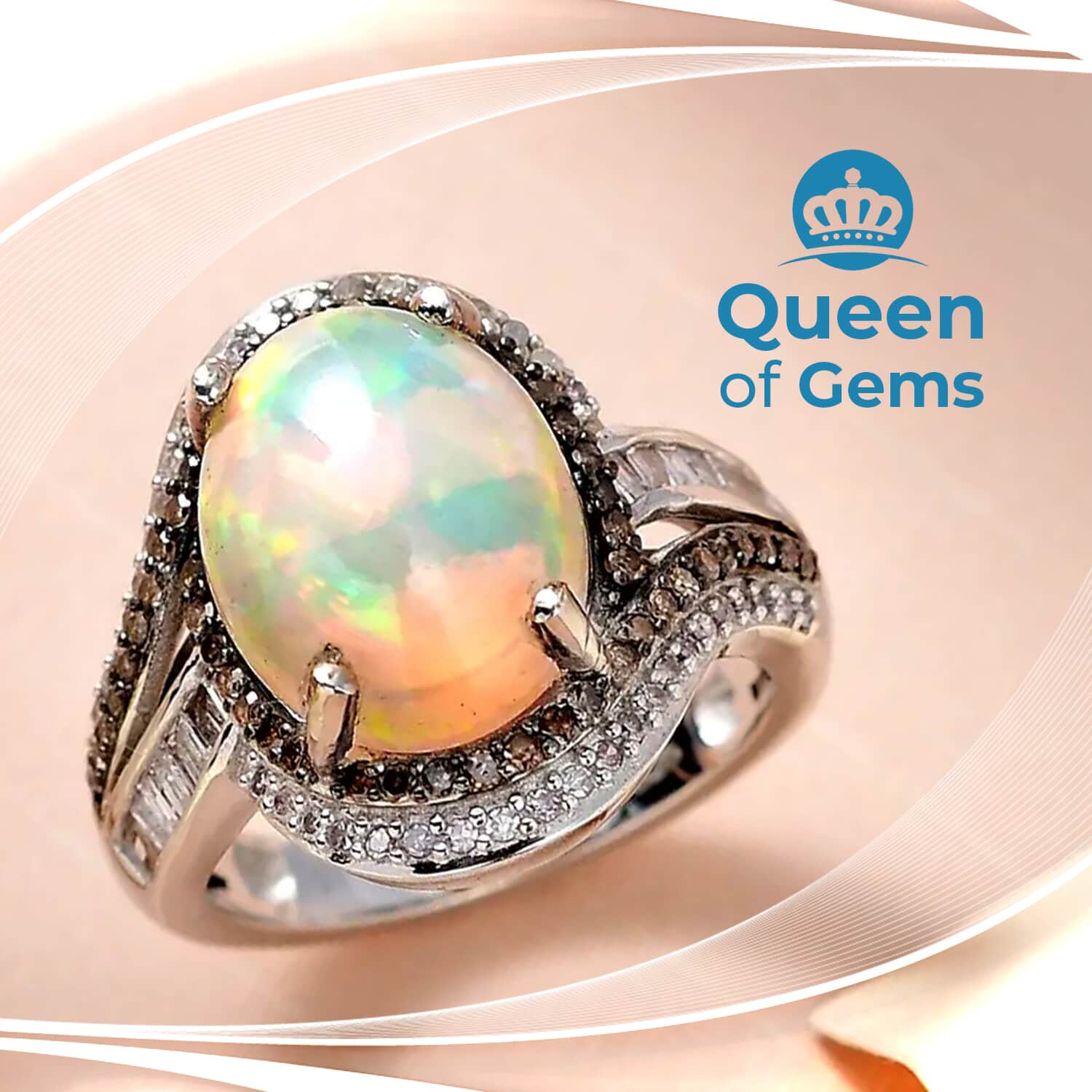 Genuine Opal Ring Welo-Opal Solitaire 925 outlet Silver Ring with Edelopal