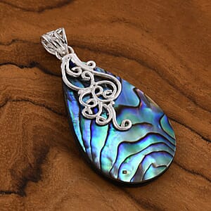 Abalone Shell Pendant in Sterling Silver