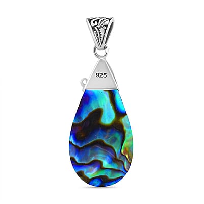 Abalone Shell Drop Pendant without Chain in Sterling Silver