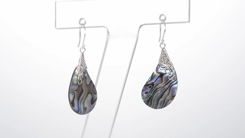 Sea Wave Abalone Shell Earrings